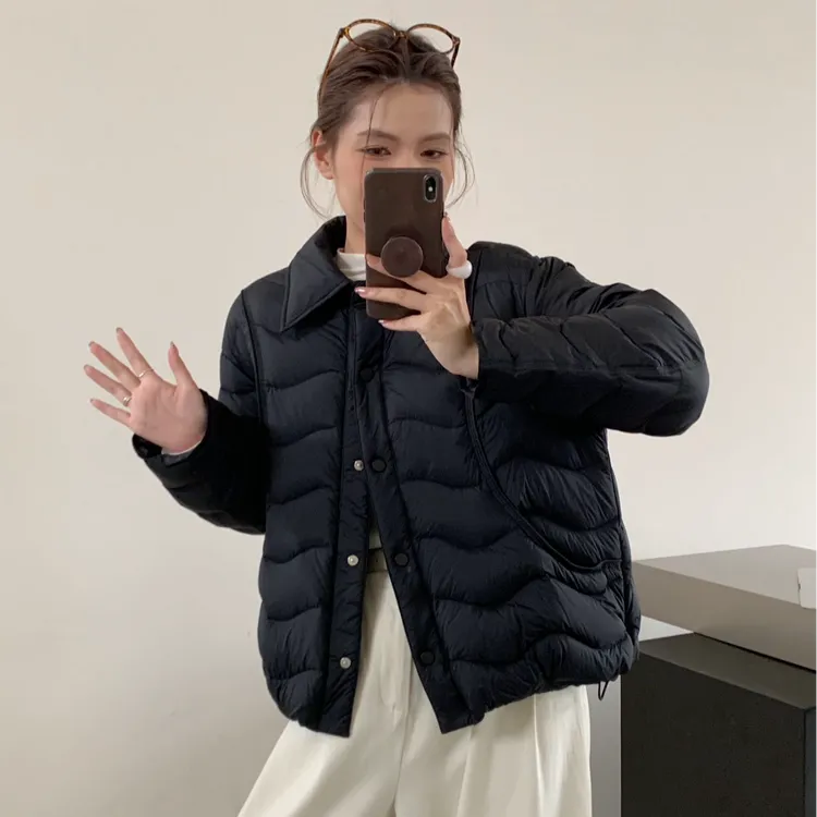 【85079-xhs】冬季新款泡芙轻薄款时尚休闲百搭情侣简约羽绒服