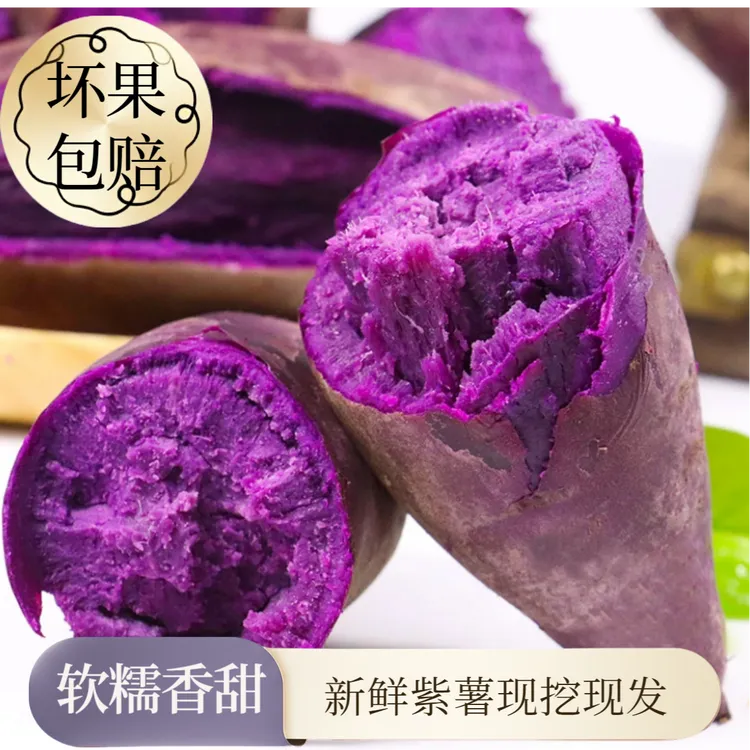 沙地紫薯新鲜现挖坏果包赔粉糯香甜健康粗粮早餐薯宝宝辅食紫罗兰