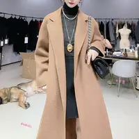 【格一专场专属】通勤风女透气长款毛呢外套时尚休闲欧若假日风2525
