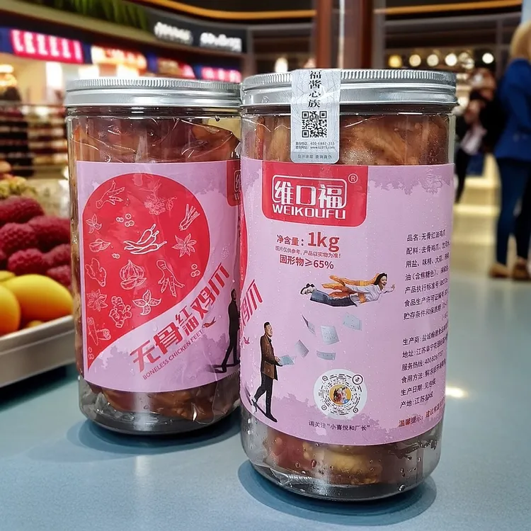 维口福 无骨鸡爪微酸微辣去骨留筋凤爪盐阜新特产组合装【送辣油】