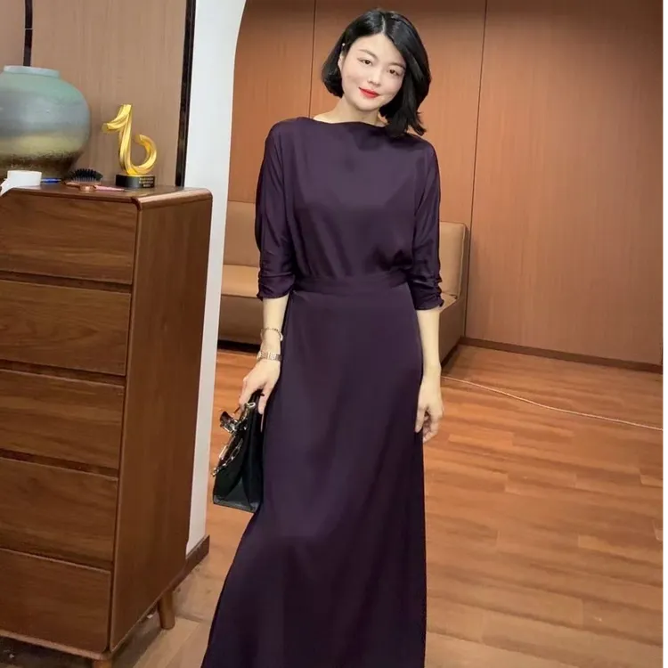  TANTAN  真丝气质时尚连衣裙897