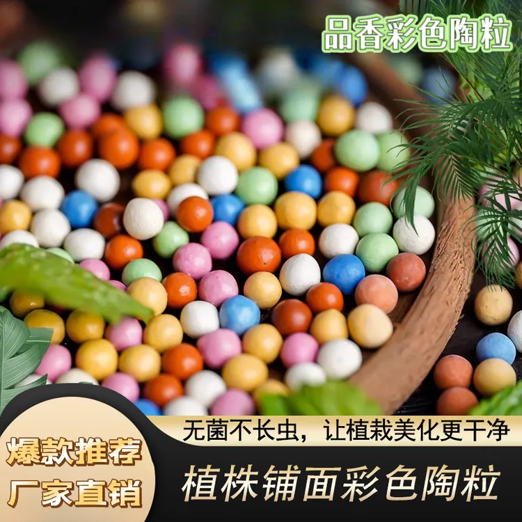 【5斤太划算了！】彩色陶粒花盆养花铺面专用透气多肉绿植彩色陶粒