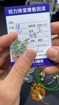 【闪购商品】翡翠颈饰银S925镶嵌寄售不退换