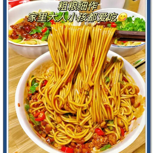 玉米面条项老七劲道无添加10袋装白菜