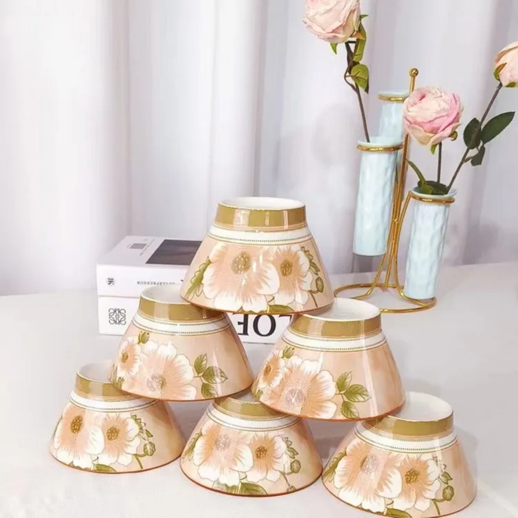 M【宠粉福利】6支装 ! 5英寸大号山茶花斗笠碗