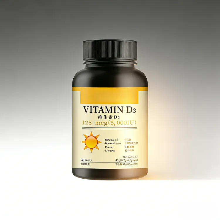 【白妈甄选】进口活性维生素D3阳光瓶软胶囊成人L-2