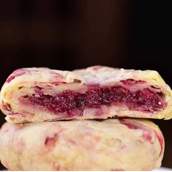 云匠南心香妃鲜花饼传统中式传承软糯即食玫瑰中秋礼盒袋子