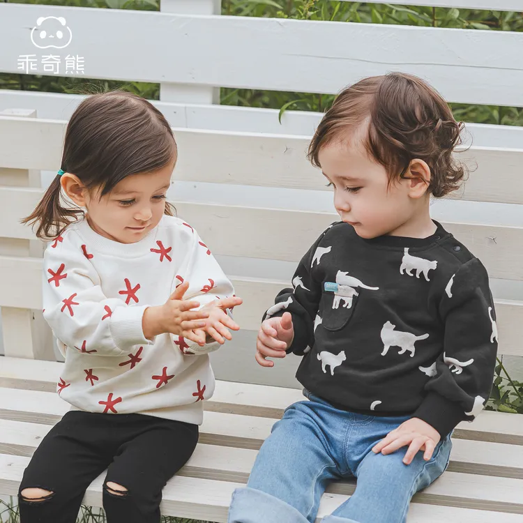 男女宝宝棉抓绒长袖卫衣秋冬季保暖打底衫婴儿童外出上衣服春秋