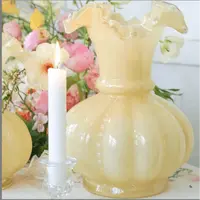 新 奶油折纸南瓜芬顿琉璃花瓶摆件