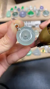 翡翠戒指18K金镶嵌平安扣【无服务费