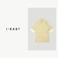 i-EAST 韩剧女二~袖口镂空翻领中长款风衣外套-5C K13102