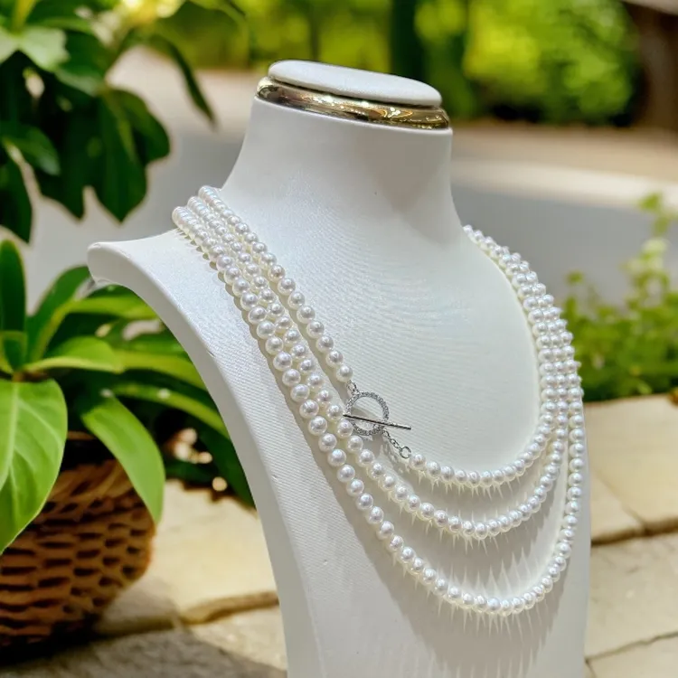 【鱼先生】159 OT扣天然淡水小米珠珍珠项链baby珠浙江诸暨毛衣链