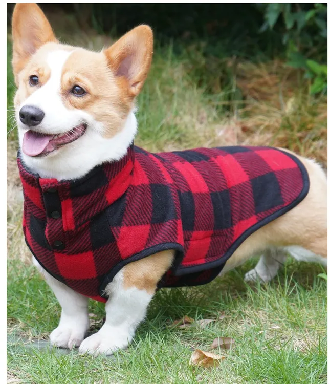 摇粒绒宠物衣服冬季保暖通用狗狗外套马甲小型犬柯基衣服