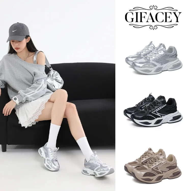 GIFACEY明星同款增高厚底百搭休闲透气休运动潮款老爹鞋