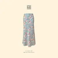 OYBN欧阳贝妮【冰岛慕斯】微胖大码气质简约碎花半身裙1944