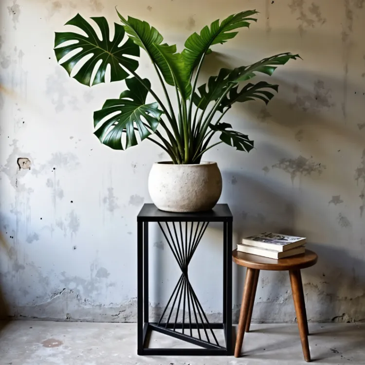 铁艺小花架客厅简约现代轻奢置物架落地式室内阳台装饰架子绿萝