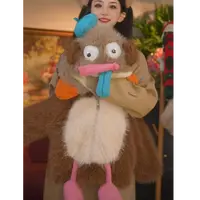 海宁3（棕色香肠嘴）2025新款冬款女童洋气时尚加厚外套MF072-1