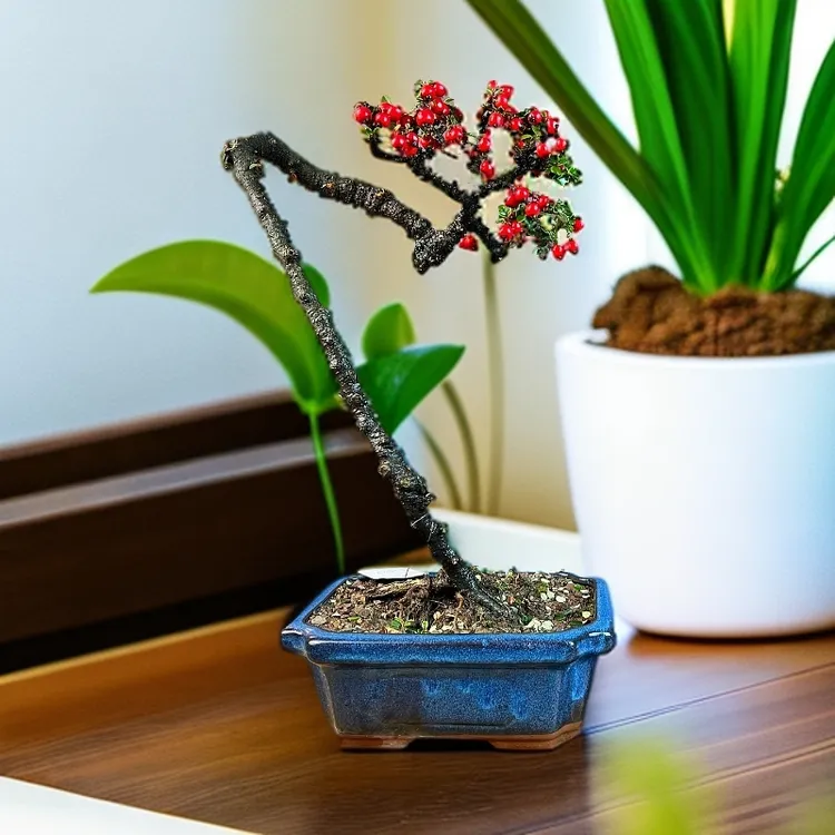 白花珍珠大果栒子地石榴栒子四季常绿室内室外老桩精品盆景