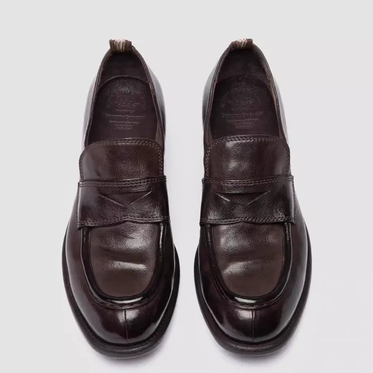 OFFICINE CREATIVE   25秋季新品英伦风圆头亮面皮革乐福鞋