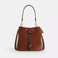 【鑫鑫专属】COACH NEW YORK/蔻驰Rowan复古棕色水桶包