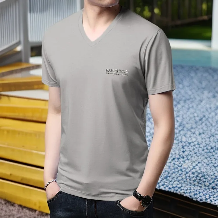 200斤以上大胖子V领短袖T恤大肚子宽松大码男装200-300斤9XL夏季