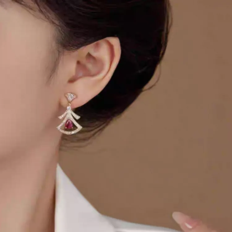 黄铜耳饰 D153扇形小裙子耳扣（多样性发一）