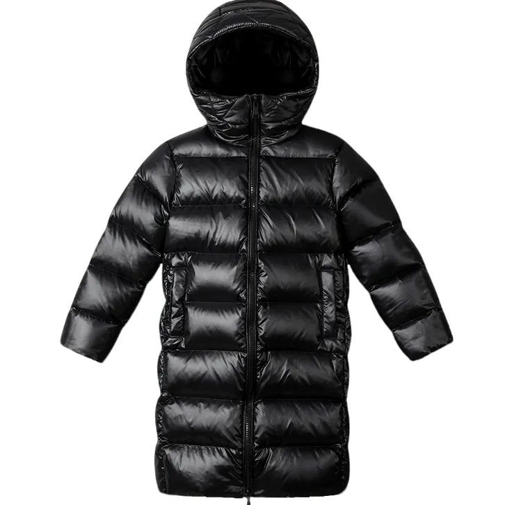 2025冬季新款儿童羽绒服男童女童中长款加厚过膝保暖连帽羽绒外套