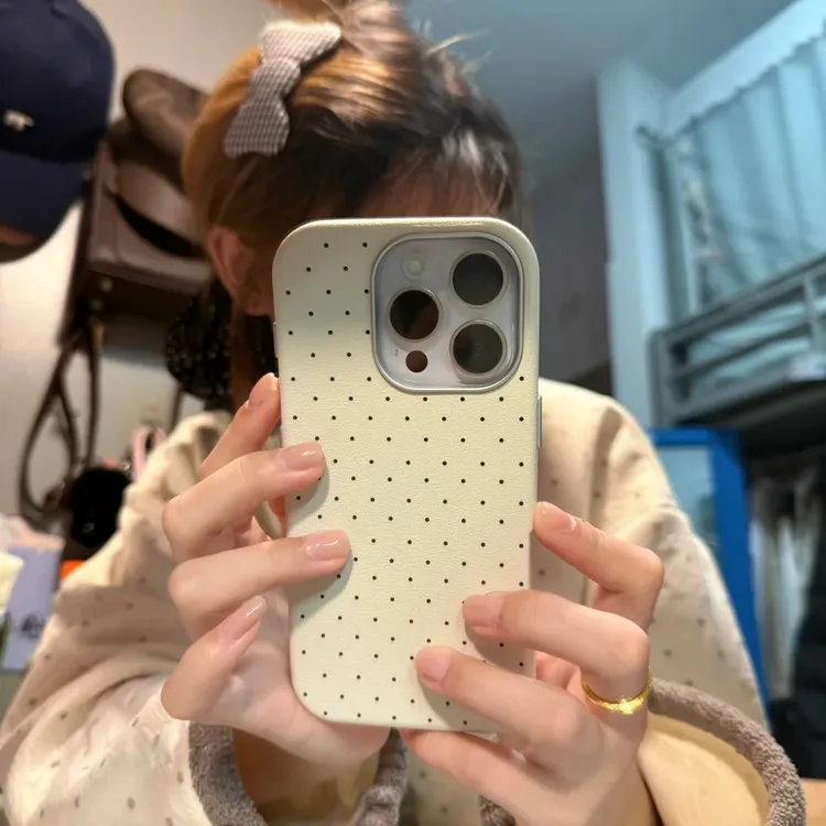 黑点点适用苹果17手机壳13/14ProMax卡通iPhone16/INS风17P