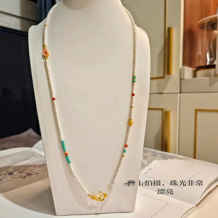 diy中国风万用扣项链如意平安锁吊坠双凤钩挂链配链锁骨链链条款。