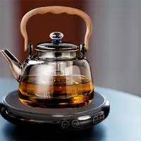 电陶炉茶具蒸煮套装2025新款煮茶炉大容量高硼硅玻璃煮茶壶泡茶壶