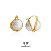 LuxeLoom/诗菀 铜合金仿珍珠耳饰 【双面珠珠耳环】气质A0007