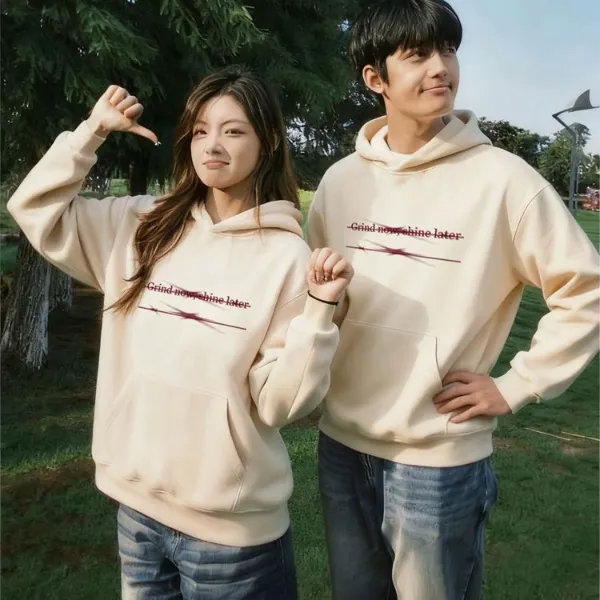 情侣卫衣2025春秋冬新款爆款一男一女潮牌高级感纯棉宽松连帽卫衣