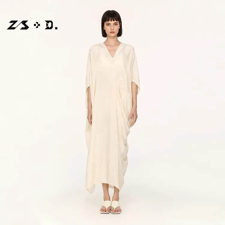 芳芳more专属Z/S+D.提花牛奶丝有设计感廓形连衣裙941D257Z