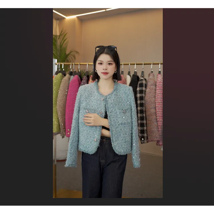 【莫兰迪+90白鹅绒】MSSY美舒尚衣气质小香风时尚百搭短外套90026