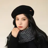 疯帽子 奢级羊绒羊毛贝雷帽  秋冬时尚纯色复古休闲画家帽子25新