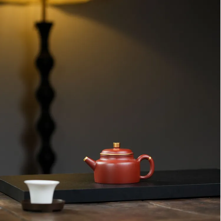 金砂阁【德钟】工艺师描金丨200cc宜兴紫砂壶茶壶茶具D0401