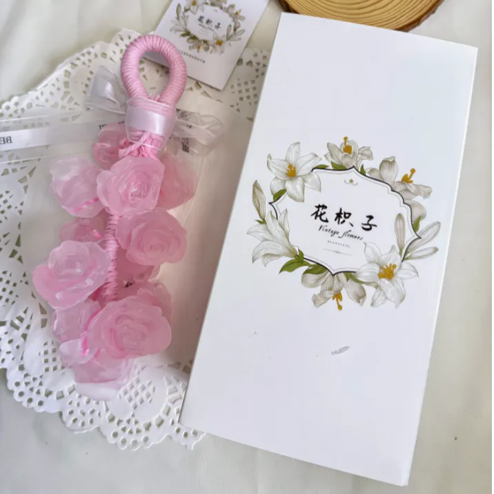 【花枳子】水晶草莓玫瑰创意手工香薰皂车载香薰香皂闺蜜伴手礼挂饰