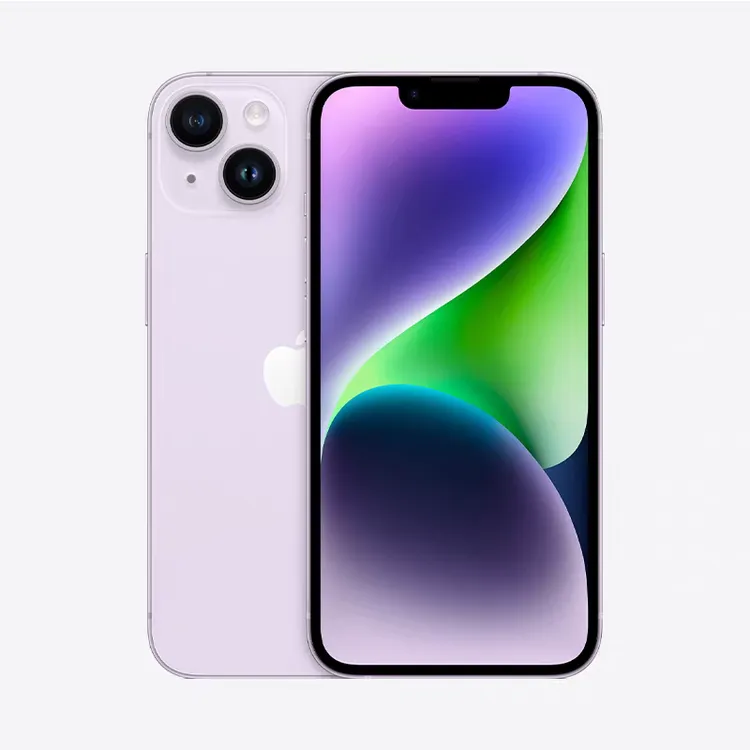 9新 Apple/苹果 二手苹果14256GB国行82%电池手机紫色