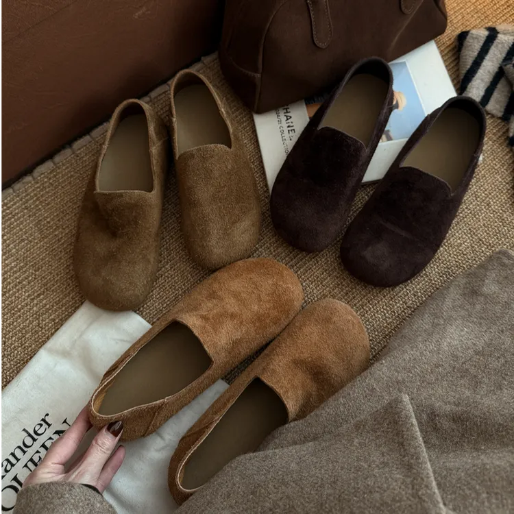 BAO/宝小姐2025休闲风秋防滑包裹性时尚休闲鞋复古软底勃肯鞋2537