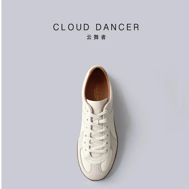 THERUIZ云舞者Cloud Dancer全真皮白色德训鞋