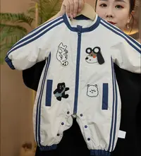 秋新款儿童可爱连体衣秋冬新生儿宝宝衣服男女外出服哈衣洋气爬服