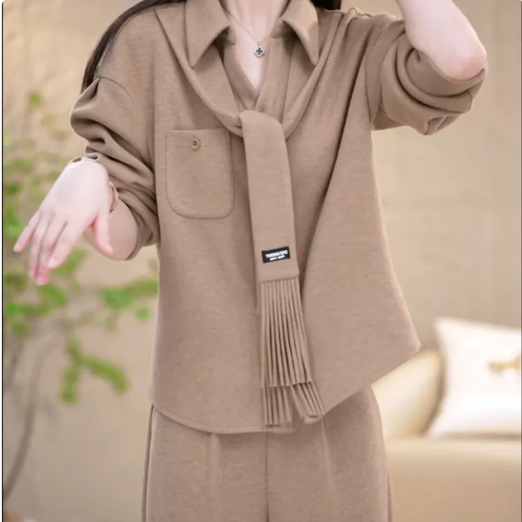 【运补】2025气质高端时尚干练通勤轻职风百搭显瘦套装两件套M-4XL