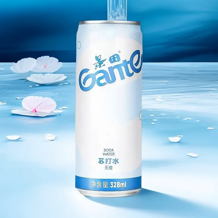 景田气泡水328ml*24罐装苏打水整箱无糖0糖0脂肪低脂汽水饮品饮料