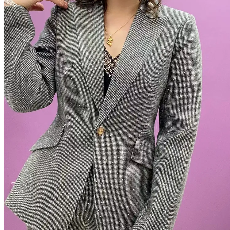 D8978-新款时尚 气质百搭 西服组合套装