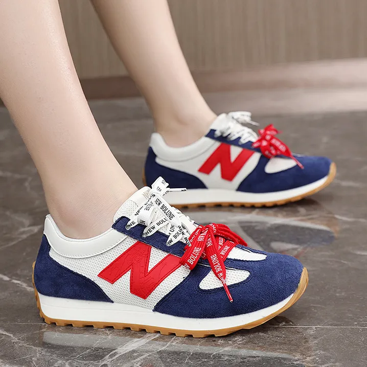 新百伦休闲鞋子女鞋百搭夏季防滑蓝色德训多巴胺复古透气阿甘鞋