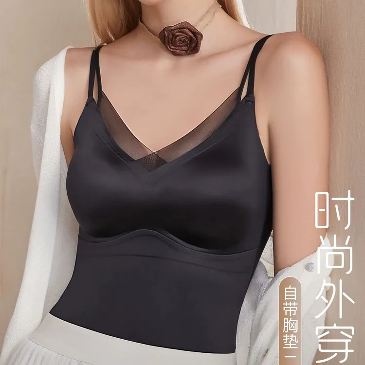 【高品质性感蕾丝美背】高级感舒适内搭固定杯防下垂收副乳吊带内衣