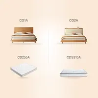 林氏家居全实木床双人床白蜡木家具排骨架床CO1A 【CO双卧套餐】