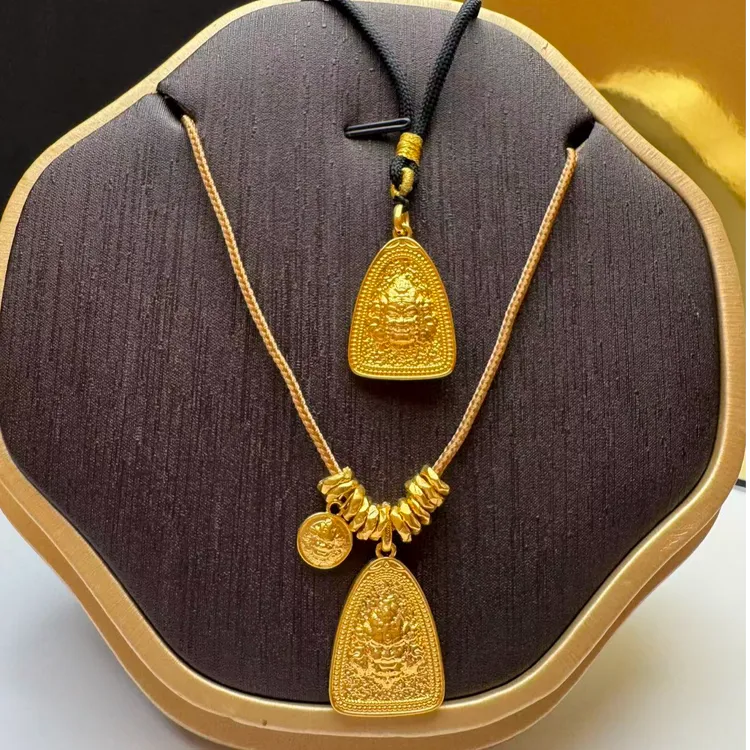 1#足金999  黄财神招财纳福   手工编织（多样性发一