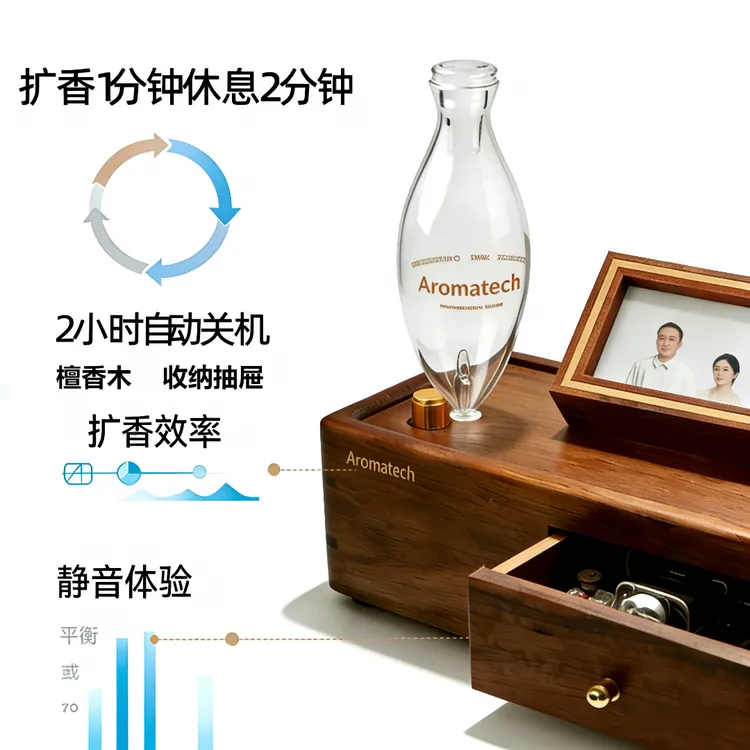 Aiescentec香薰机静音扩香器冷香仪充电款纯精油无水雾化家居礼物