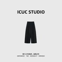 ICUC STUDIO-【大表姐西装裤阔腿】高腰垂感拖地裤3737